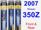 Front & Rear Wiper Blade Pack for 2007 Nissan 350Z - Assurance