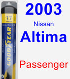 Passenger Wiper Blade for 2003 Nissan Altima - Assurance