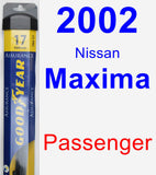 Passenger Wiper Blade for 2002 Nissan Maxima - Assurance