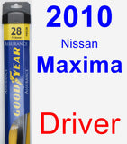 Driver Wiper Blade for 2010 Nissan Maxima - Assurance