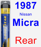 Rear Wiper Blade for 1987 Nissan Micra - Assurance