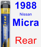 Rear Wiper Blade for 1988 Nissan Micra - Assurance