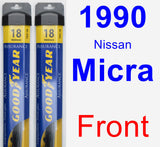 Front Wiper Blade Pack for 1990 Nissan Micra - Assurance