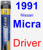 Driver Wiper Blade for 1991 Nissan Micra - Assurance