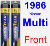 Front Wiper Blade Pack for 1986 Nissan Multi - Assurance