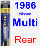 Rear Wiper Blade for 1986 Nissan Multi - Assurance