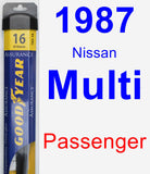 Passenger Wiper Blade for 1987 Nissan Multi - Assurance