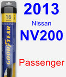 Passenger Wiper Blade for 2013 Nissan NV200 - Assurance