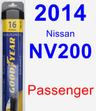 Passenger Wiper Blade for 2014 Nissan NV200 - Assurance