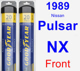 Front Wiper Blade Pack for 1989 Nissan Pulsar NX - Assurance