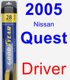 Driver Wiper Blade for 2005 Nissan Quest - Assurance