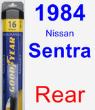 Rear Wiper Blade for 1984 Nissan Sentra - Assurance