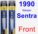 Front Wiper Blade Pack for 1990 Nissan Sentra - Assurance