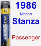 Passenger Wiper Blade for 1986 Nissan Stanza - Assurance