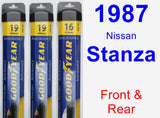 Front & Rear Wiper Blade Pack for 1987 Nissan Stanza - Assurance