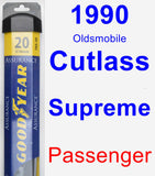 Passenger Wiper Blade for 1990 Oldsmobile Cutlass Supreme - Assurance