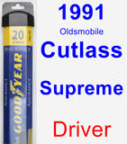 Driver Wiper Blade for 1991 Oldsmobile Cutlass Supreme - Assurance