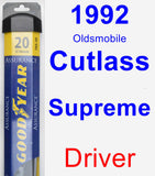 Driver Wiper Blade for 1992 Oldsmobile Cutlass Supreme - Assurance