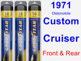 Front & Rear Wiper Blade Pack for 1971 Oldsmobile Custom Cruiser - Assurance