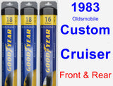 Front & Rear Wiper Blade Pack for 1983 Oldsmobile Custom Cruiser - Assurance