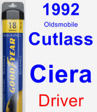 Driver Wiper Blade for 1992 Oldsmobile Cutlass Ciera - Assurance