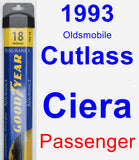 Passenger Wiper Blade for 1993 Oldsmobile Cutlass Ciera - Assurance