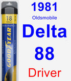 Driver Wiper Blade for 1981 Oldsmobile Delta 88 - Assurance