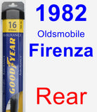 Rear Wiper Blade for 1982 Oldsmobile Firenza - Assurance