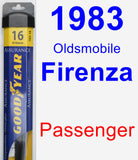 Passenger Wiper Blade for 1983 Oldsmobile Firenza - Assurance