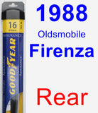 Rear Wiper Blade for 1988 Oldsmobile Firenza - Assurance