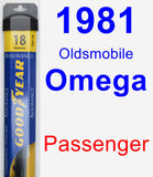 Passenger Wiper Blade for 1981 Oldsmobile Omega - Assurance