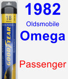 Passenger Wiper Blade for 1982 Oldsmobile Omega - Assurance