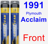 Front Wiper Blade Pack for 1991 Plymouth Acclaim - Assurance