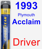 Driver Wiper Blade for 1993 Plymouth Acclaim - Assurance