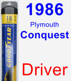 Driver Wiper Blade for 1986 Plymouth Conquest - Assurance