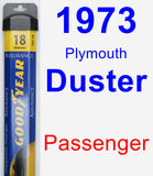 Passenger Wiper Blade for 1973 Plymouth Duster - Assurance