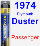 Passenger Wiper Blade for 1974 Plymouth Duster - Assurance