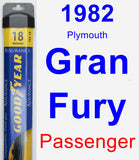 Passenger Wiper Blade for 1982 Plymouth Gran Fury - Assurance