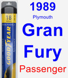 Passenger Wiper Blade for 1989 Plymouth Gran Fury - Assurance