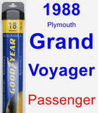 Passenger Wiper Blade for 1988 Plymouth Grand Voyager - Assurance