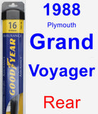 Rear Wiper Blade for 1988 Plymouth Grand Voyager - Assurance