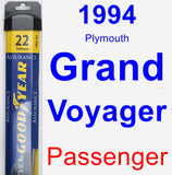 Passenger Wiper Blade for 1994 Plymouth Grand Voyager - Assurance