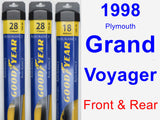 Front & Rear Wiper Blade Pack for 1998 Plymouth Grand Voyager - Assurance