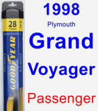 Passenger Wiper Blade for 1998 Plymouth Grand Voyager - Assurance