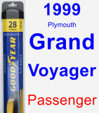 Passenger Wiper Blade for 1999 Plymouth Grand Voyager - Assurance