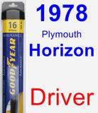 Driver Wiper Blade for 1978 Plymouth Horizon - Assurance