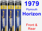 Front & Rear Wiper Blade Pack for 1979 Plymouth Horizon - Assurance