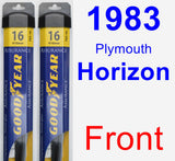 Front Wiper Blade Pack for 1983 Plymouth Horizon - Assurance