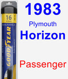 Passenger Wiper Blade for 1983 Plymouth Horizon - Assurance