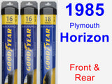 Front & Rear Wiper Blade Pack for 1985 Plymouth Horizon - Assurance